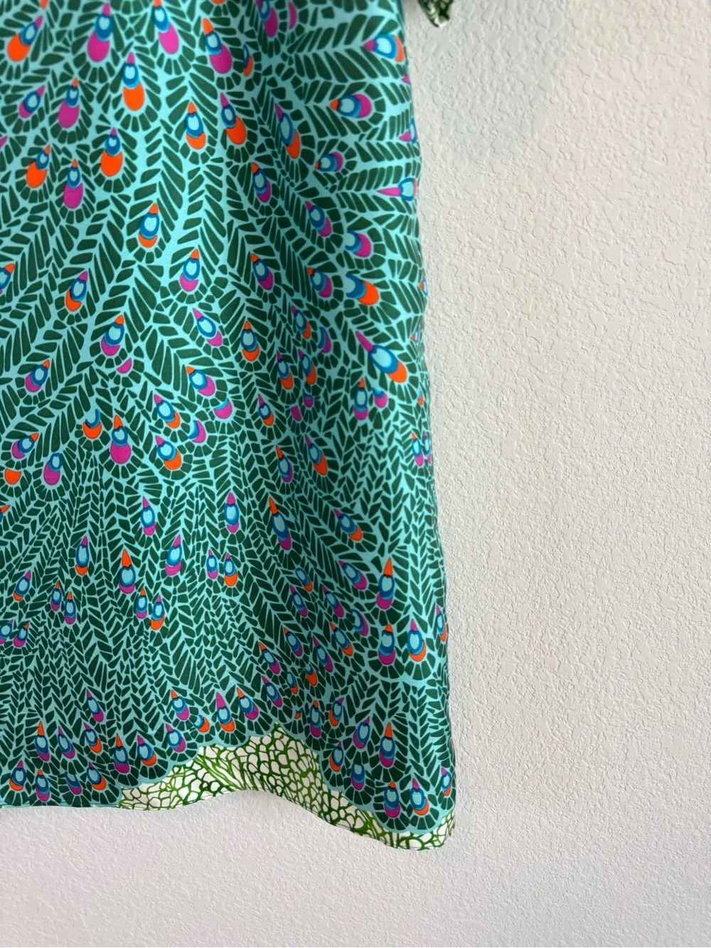 Lilly Pulitzer Women's Sandpiper Silk Peacock Bird Print Puff Sleeve Dress Sz 14 - Picture 3 of 9